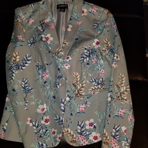 liz Claiborne silver floral DC jacket